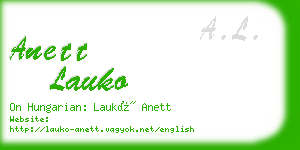 anett lauko business card